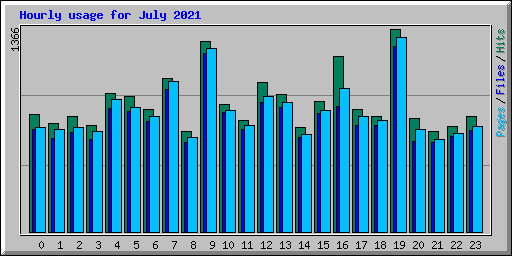 Hourly usage for July 2021