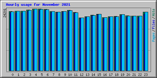 Hourly usage for November 2021