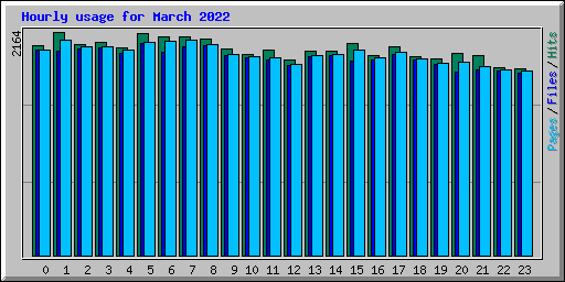 Hourly usage for March 2022