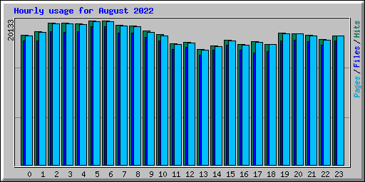 Hourly usage for August 2022