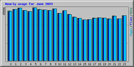 Hourly usage for June 2023