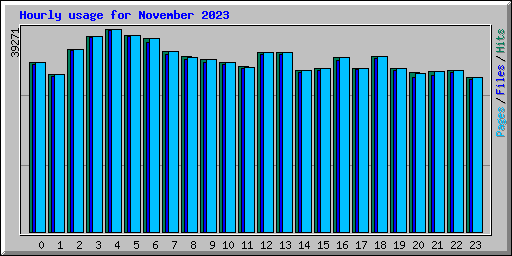 Hourly usage for November 2023