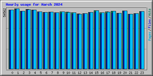 Hourly usage for March 2024