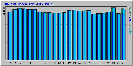 Hourly usage for July 2024